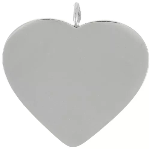 Pendentifs coeur 19.5x19 mm - Acier inoxydable 316L  x2