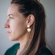 Pendentifs coeur 19.5x19 mm - Acier inoxydable 316L x2