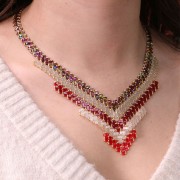 Miyuki Half Tila Beads 5x2.3x1.9mm HTL-55019 - Crystal Brown Rainbow x10g