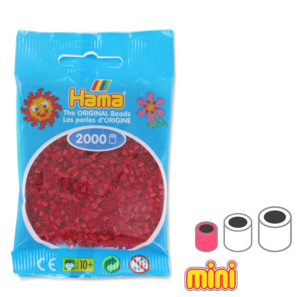 Hama Maxi Blister 250 Perles Rouges – Diamètre 10 Mm – Parfaites Pour Les Petits Doigts Dès 3 Ans – Activité Créative Et Repassage Facile