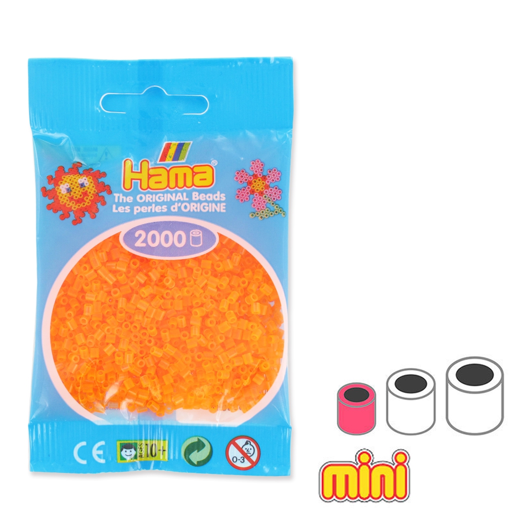 Perles à Repasser Hama - 13000 Pièces Fluo - Création DIY Enfants - Perles Midi Multicolores