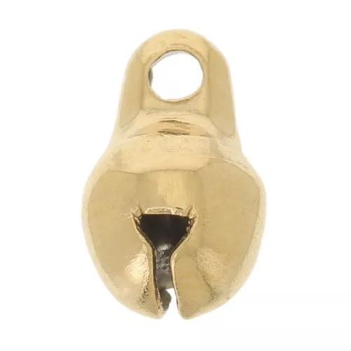 Breloque grelot 5 mm - Acier inoxydable 316L Doré x1