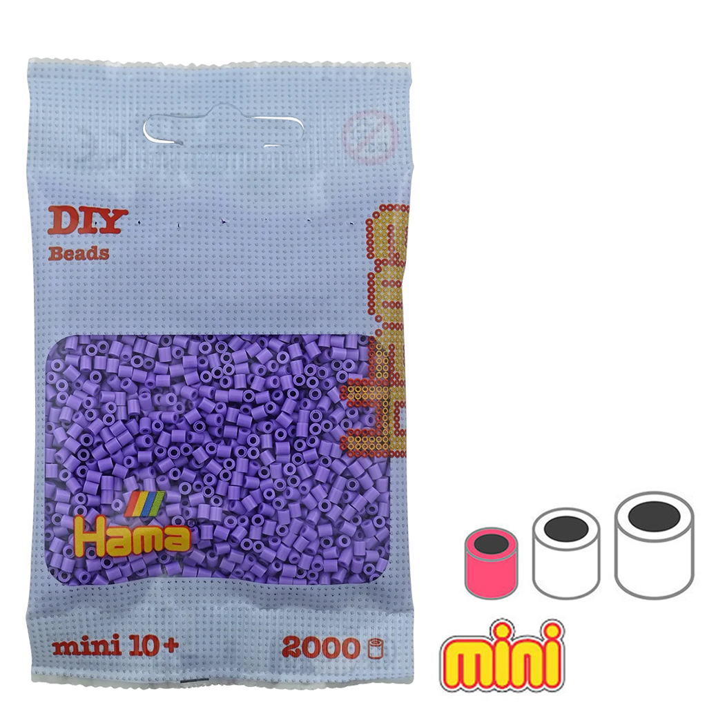 Perles à repasser Hama MINI 2.5 mm Violet Pastel (n°45) x2000 - Perles & Co