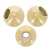 Perles stoppeur 4 mm avec un trou de 1 à 1.3 mm - Acier inoxydable 304 Doré x4