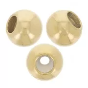 Perles stoppeur 4 mm avec un trou de 1 à 1.3 mm - Acier inoxydable 304 Doré x4