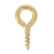 Crochets pitons à visser avec anneau 4x8 mm - Acier inoxydable 316F x10