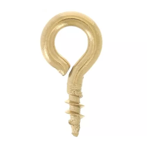 Crochets pitons à visser avec anneau 4x8 mm - Acier inoxydable 316F x10