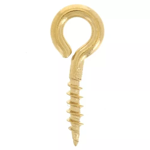 Crochets pitons à visser avec anneau 4x10 mm - Acier inoxydable 304L x10