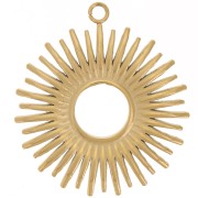 Pendentif soleil 24 mm - Acier inoxydable 304L Doré x1