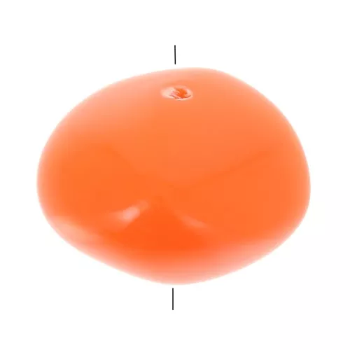 Perles nuggets en résine opaque 9x12 mm - Orange x8