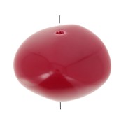 Perles nuggets en résine opaque 9x12 mm - Rouge carmin x8|raw }}