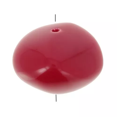 Perles nuggets en résine opaque 9x12 mm - Rouge carmin x8