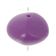 Perles nuggets en résine opaque 9x12 mm - Mauve foncé x8|raw }}