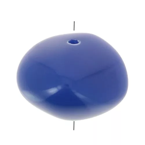 Perles nuggets en résine opaque 9x12 mm - Bleu dur x8