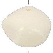 Perles nuggets en résine opaque 12x15 mm - Ecru x6|raw }}