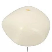 Perles nuggets en résine opaque 12x15 mm - Ecru x6