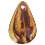 Sequins pétales de fleurs incurvés 24.5 mm en acrylique - Topaz marbré x6