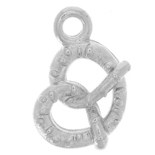 Breloque bretzel 17x11 mm - Acier inoxydable 304L x1