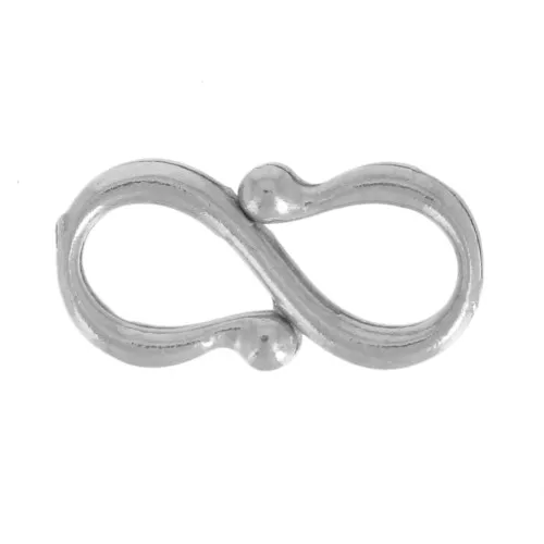 Fermoir crochet pour bracelet ou collier pour cordon 4mm Placage Argent fin vieilli x1 - Perles & Co