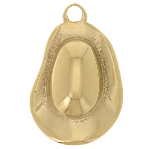 Pendentif chapeau de cowboy 24x16 mm - Acier inox 316L Doré x1