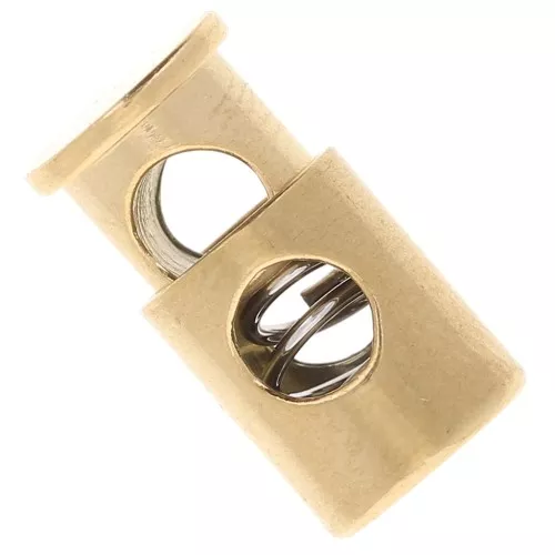 Stop cordon 1 trou - Arrêt pour cordon 3 mm - 11x7mm Acier inoxydable 304L Doré x1