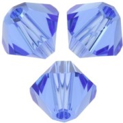 Toupies en cristal PureCrystal 5328 4 mm Sapphire x50|raw }}