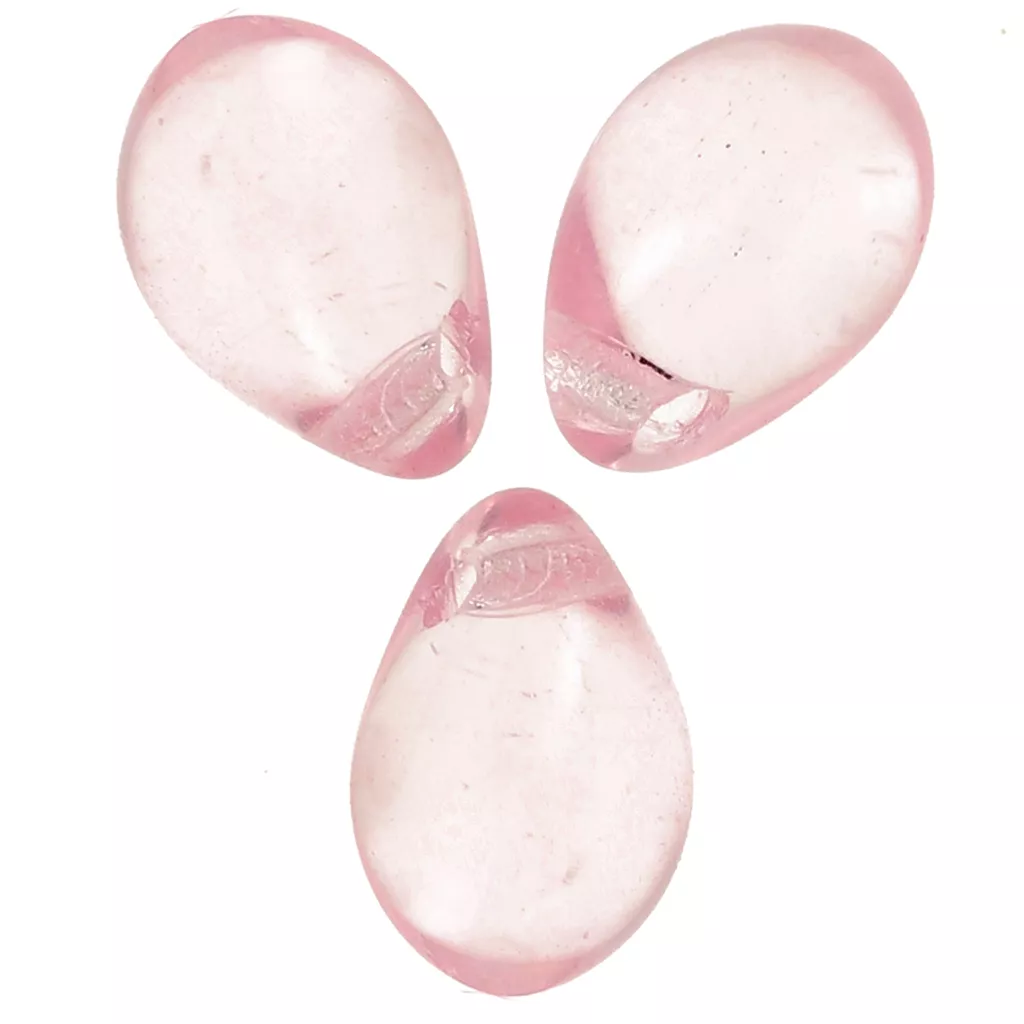 10 Perles En Verre De Bohême Gouttes 6x9 Mm Rouge - Lot Neuf Pour Création Bijoux - Réf PV007