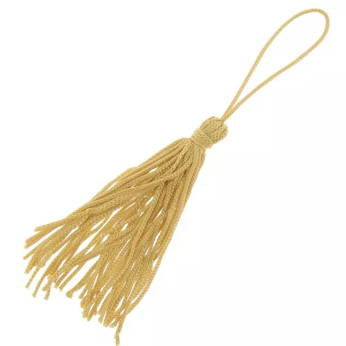 Pompon textile 7.5 cm - Golden