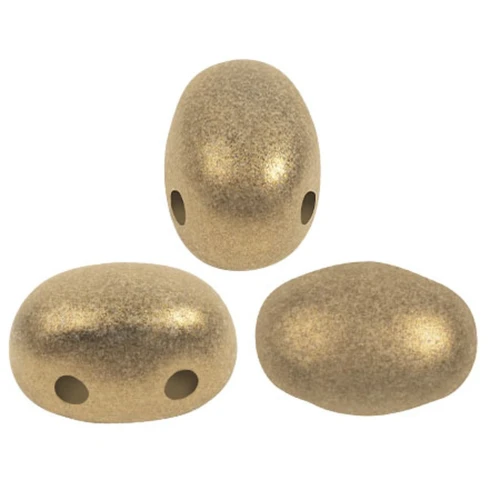 Perles en verre Samos® par Puca® 7x5 mm - Gold Metallic Mat x10g