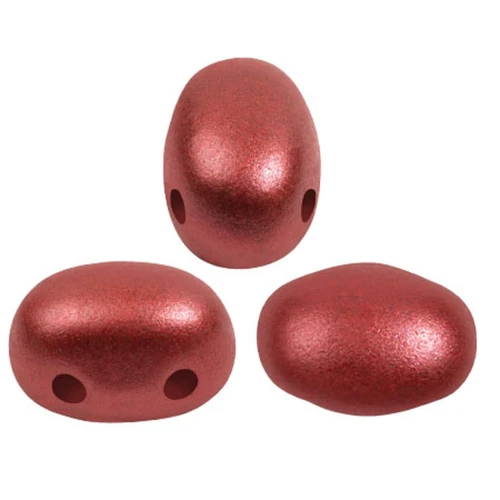 Perles en verre Samos® par Puca® 7x5 mm - Cherry Metallic Mat x10g