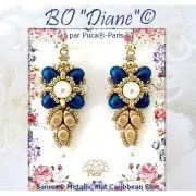 Perles en verre Samos® par Puca® 7x5 mm - Cherry Metallic Mat x10g