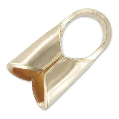 Embout pour cordon 2 mm - Gold Filled (or laminé) x4