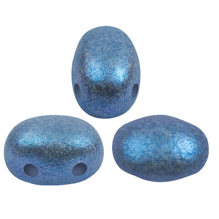 Perles en verre Samos® par Puca® 7x5 mm - Stardust Blue x10g