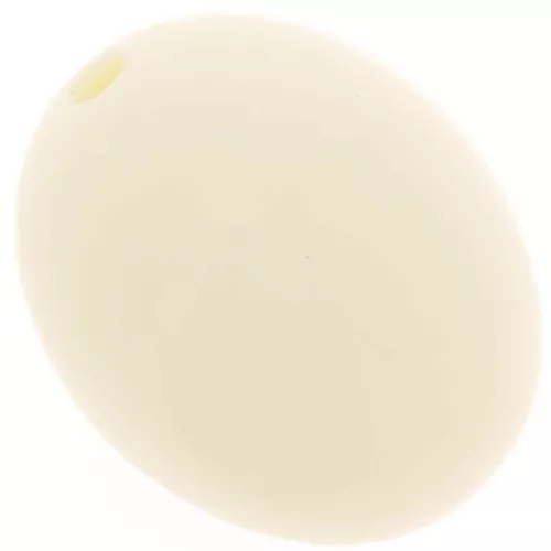 Perles olive en résine opaque 14x11 mm - Ecru x6