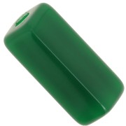 Perles tube rectangle en résine opaque 20x8 mm - Vert emeraude x4
