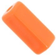 Perles tube rectangle en résine opaque 20x8 mm - Orange x4