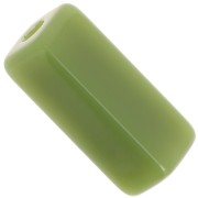 Perles tube rectangle en résine opaque 20x8 mm - Kaki x4