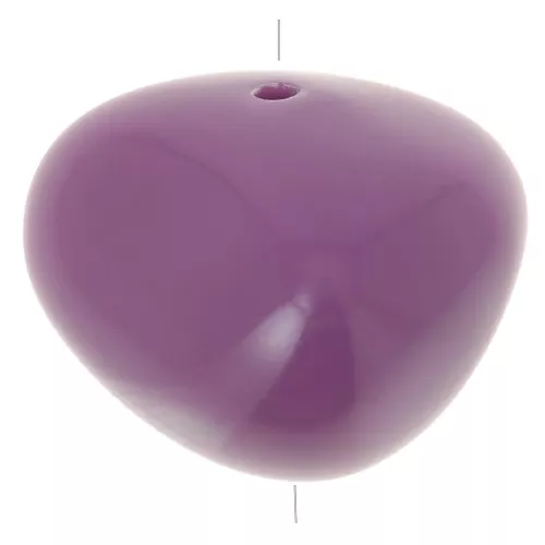 Perles nuggets 12x15 mm en résine opaque - Mauve foncé x6