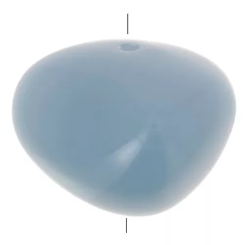 Perles nuggets 12x15 mm en résine opaque - Bleu fumé x6