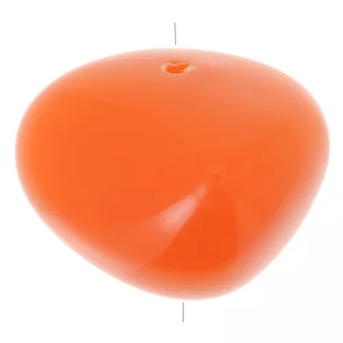 Perles nuggets 12x15 mm en résine opaque - Orange x6
