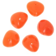 Perles nuggets 12x15 mm en résine opaque - Orange x6