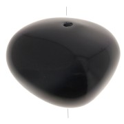 Perles nuggets en résine opaque 12x15 mm - Noir x6|raw }}