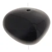 Perles nuggets en résine opaque 12x15 mm - Noir x6