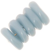 Perles rondelles irrégulières 13 mm en résine opaque - Bleu fumé x6|raw }}