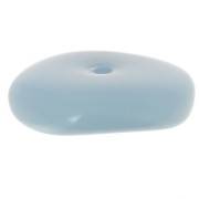 Perles rondelles irrégulières 13 mm en résine opaque - Bleu fumé x6