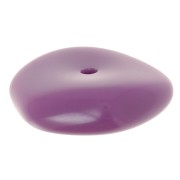 Perles rondelles irrégulières 13 mm en résine opaque - Mauve foncé x6