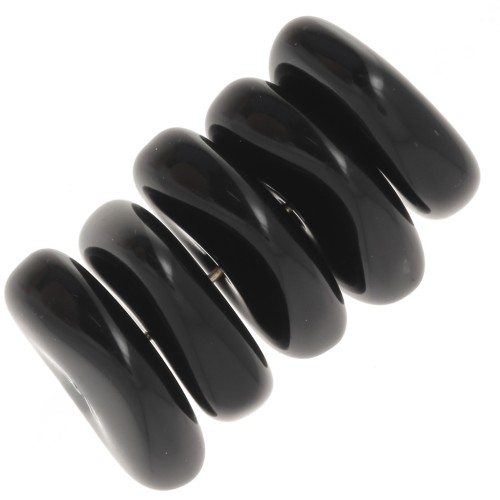 Perles rondelles irrégulières 13 mm en résine opaque - Noir x6