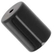 Perles tube cylindrique 13x9 mm en résine opaque - Noir x6|raw }}