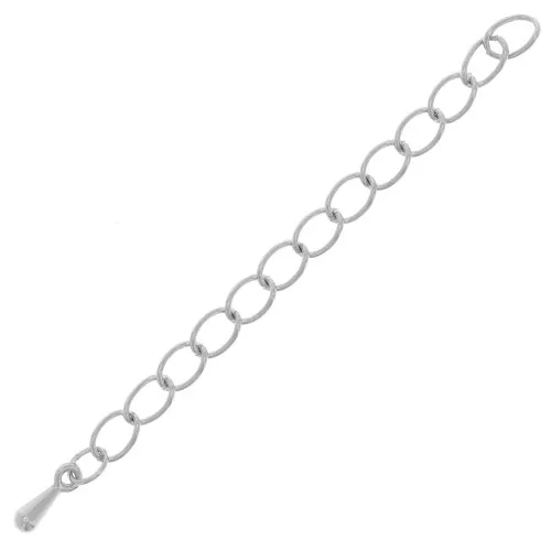 Chainettes d'extension 50 à 60 mm Argenté x10