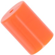Perles tube cylindrique 13x9 mm en résine opaque - Orange x6|raw }}